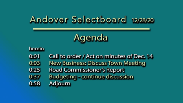 Andover Selectboard 12/28