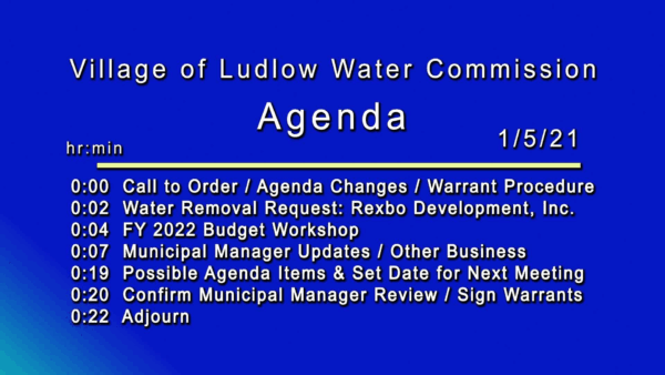 Village of Ludlow Water Comm. 1/5