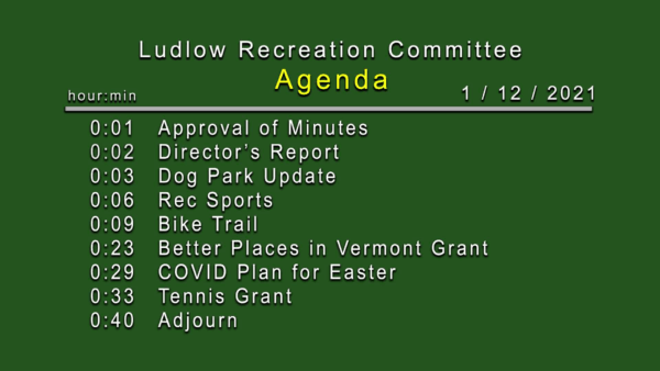 Ludlow Rec. Committee Meeting 1/12