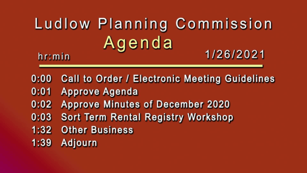 Ludlow Planning Commission 1/26