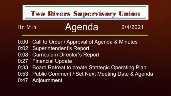 Two Rivers Supervisory Union 2/4