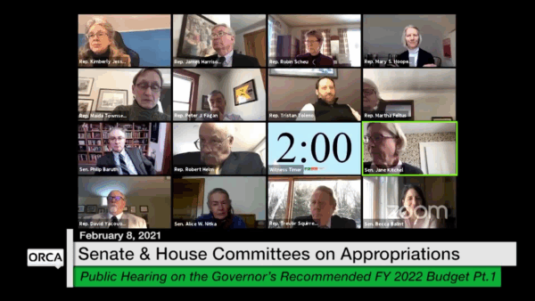 VT Public Hearing on State Budget (Pt. 1 of 2)