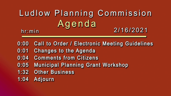 Ludlow Planning Commission 2/16