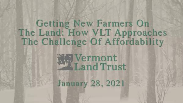 Getting New Farmers on the Land- Affordability
