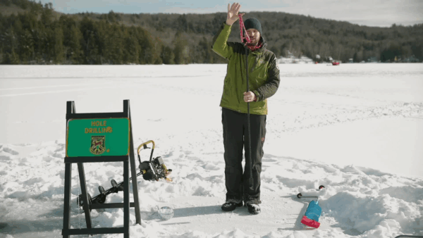 Ice Fishing Clinic- How to Drill with an Ice Auger