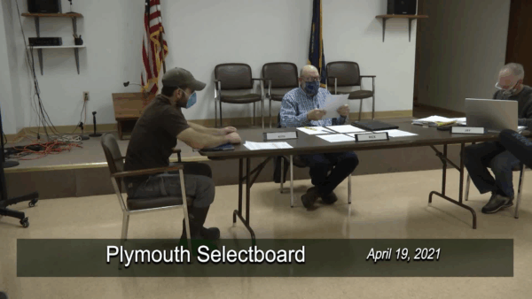 Plymouth Selectboard 4/19