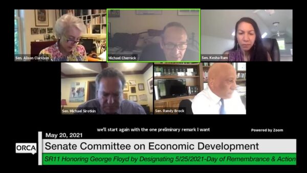 VT Senate Econ. Dev.- Day of Remembrance & Action
