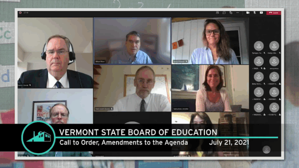 Vermont State Board of Education 7/21
