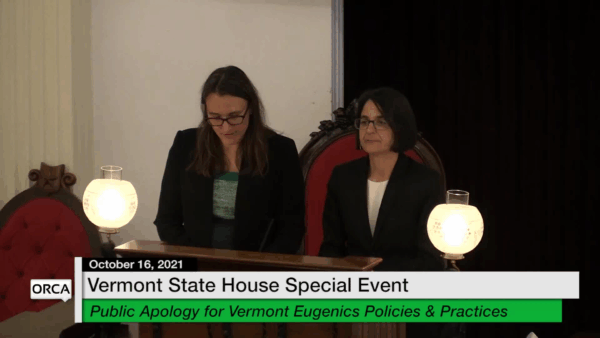 VT Legislators’ Apology- State-Sanctioned Eugenics
