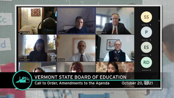 Vermont State Board of Education 10/20