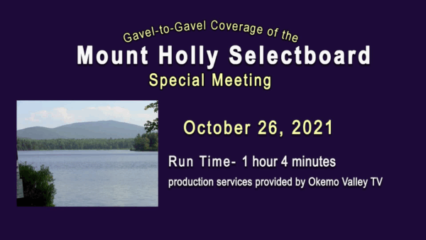 Mount Holly Selectboard- ARPA Funds