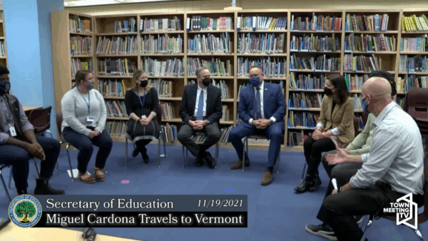 Sec. of Education Miguel Cardona in VT