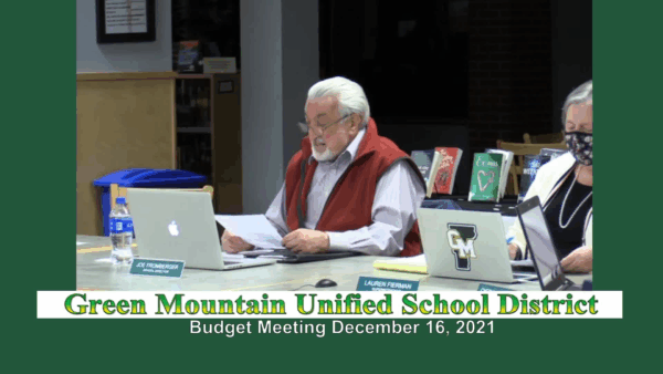 Green Mountain Unified School District Budget Meeting 12/16