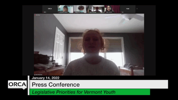 Legislative Priorities for VT Youth Press Conference