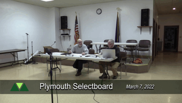 Plymouth Selectboard 3/7