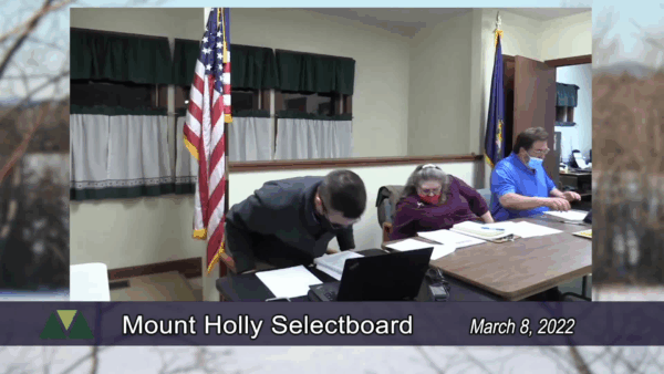 Mount Holly Selectboard 3/8