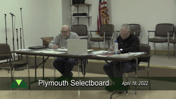 Plymouth Selectboard 4/18
