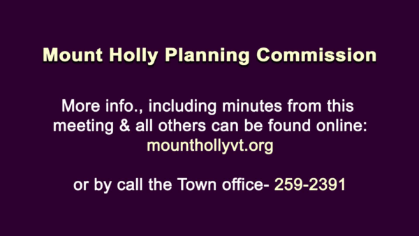 Mount Holly Planning Commission 4/2