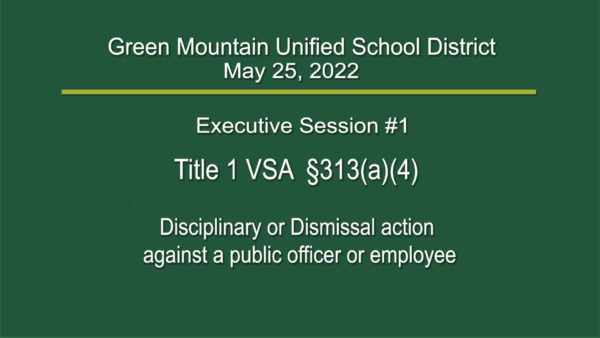 GMUSD Special Meeting 5/25