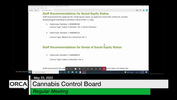 Cannabis Control Board 5/23