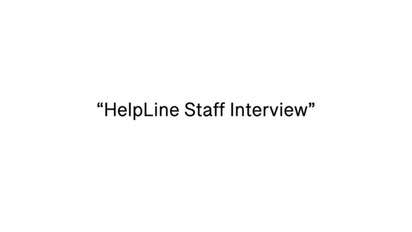 Senior Solutions- Helpline Staff Interview