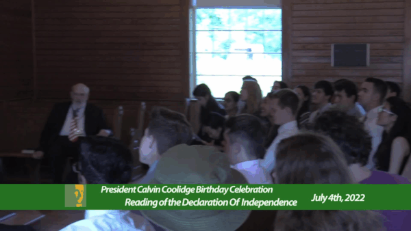 Coolidge July 4th- Declaration of Independence
