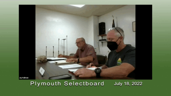 Plymouth Selectboard 7/18