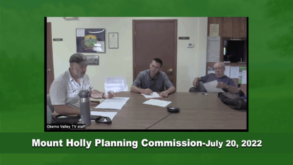 Mount Holly Planning Commission 7/20