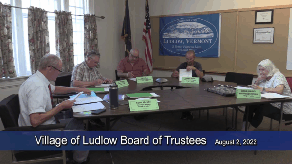 Village of Ludlow Board of Trustees 8/2