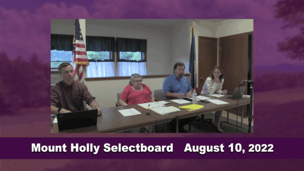 Mount Holly Selectboard 8/10