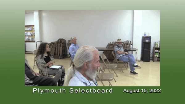 Plymouth Selectboard 8/15