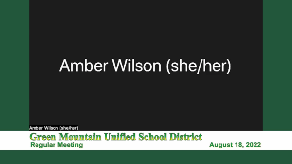 Green Mountain Unified School District 8/18