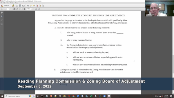 Reading Planning Commission 9/6