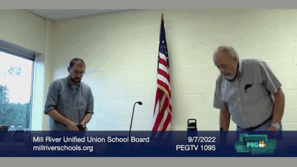 Mill River Unified Union School Board 9/7