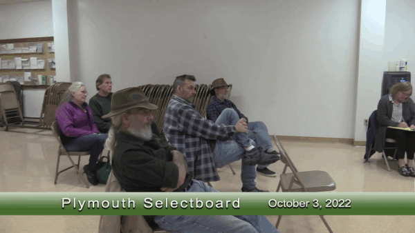 Plymouth Selectboard 10/3
