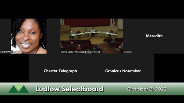 Ludlow Selectboard 10/3