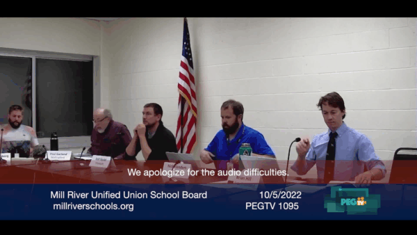 Mill River Unified Union School Board 10/5