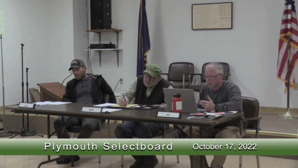 Plymouth Selectboard 10/17