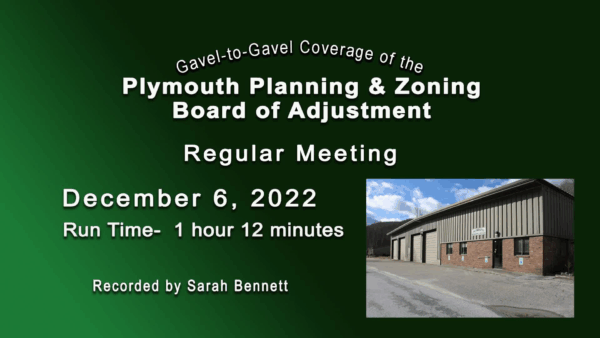 Plymouth Planning & Zoning Board 12/6