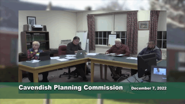 Cavendish Planning Commission 12/7