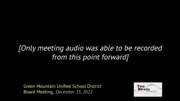 Green Mountain Unified School District 12/15