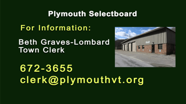 Plymouth Selectboard 1/16