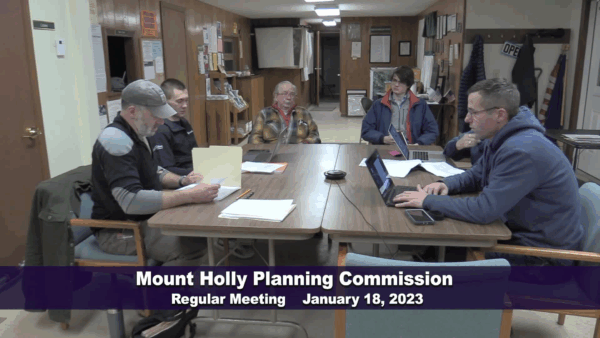 Mount Holly Planning Commission 1/18