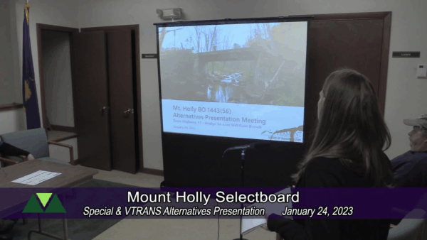 Mount Holly Selectboard Special Meeting 1/24
