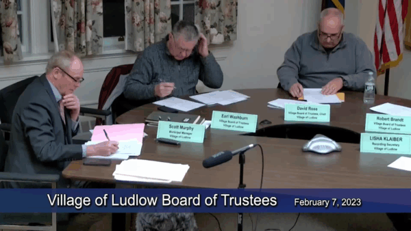 Village of Ludlow Board of Trustees 2/7