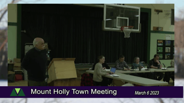 Mount Holly Town Meeting 2023