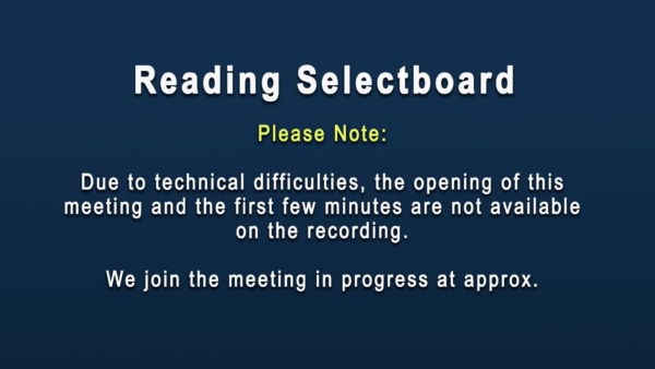 Reading Selectboard 7/18