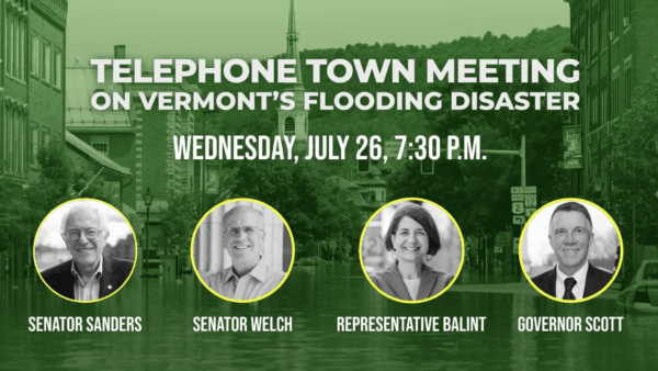 Sen. Sanders- Statewide Telephone Mtg on VT Flooding