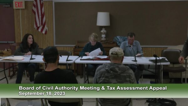 Plymouth Bd. of Civil Authority Mtg. & Tax Appeal 9/18