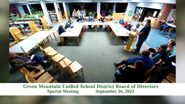 Green Mountain Unified School District- Special Mtg. 9/26
